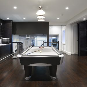 Pool table at home