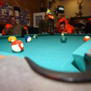 Pool table in bar